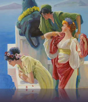 A Coigne of Vantage, original by Sir Alma Tadema - 50 x 70 cm